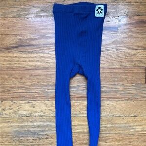 NWOT Mini Rodini royal blue footless tights 140 9-11 yrs